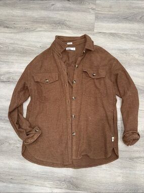 Autumn Brown Hollister Women’s Soft Button-Up Shirt